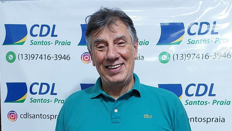 Presidente da CDL, Nicolau Miguel Obeidi, fala da importância da relação entre consumidores e comerciantes - Divulgação: CDL Santos Praia