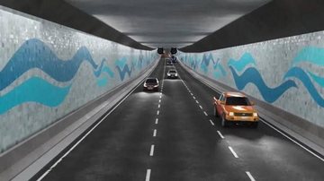 Implantação do túnel Santos-Guarujá promete beneficiar mais de 100 mil pessoas - Divulgação/Prefeitura de Santos