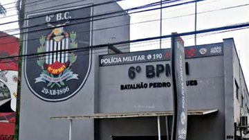 O batalhão fica na avenida Ana Costa, no bairro do Gonzaga - Reprodução TV Cultura Litoral