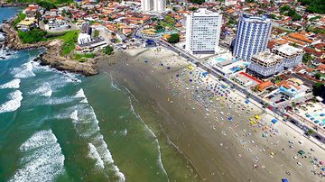 Vista aérea de Itanhaém Itanhaém - Imagem: Reprodução / Prefeitura de Itanhaém