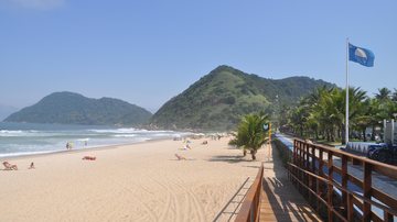A cidade está concorrendo nas categorias ecoturismo, turismo náutico e turismo de sol e praia Praia Guarujá Praia - Divulgação/Prefeitura de Guarujá