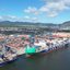 imagem aérea da região da margem esquerda do porto