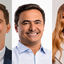 Montagem com fotos dos três candidatos a deputado federal mais votados em São Sebastião