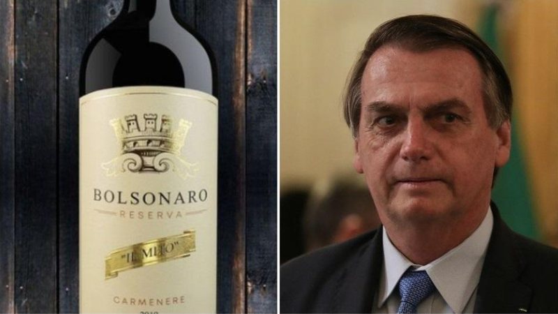 Vinho "Bolsonaro il Mito" é produzido no Chile e distribuído por uma empresa do Rio, em homenagem ao presidente - Reprodução/Internet