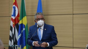 Cerimônia de posse do prefeito e vereadores de Guarujá aconteceu nesta manhã - Divulgação/CMG
