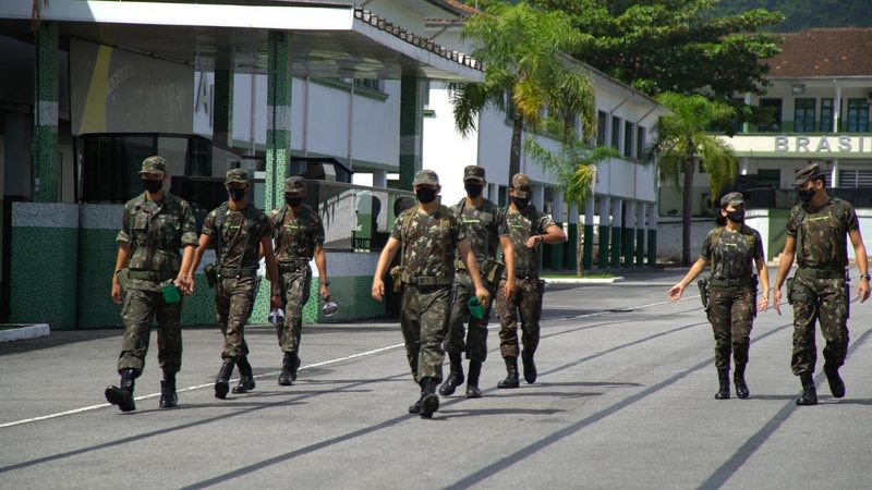 Tenente coronel citou o lema: "braço forte mão amiga" - Reprodução/ Prefeitura de São Vicente
