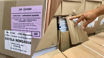Material didático Vereadores de Mongaguá denunciam prefeitura por estocar material didático - Reprodução/Facebook