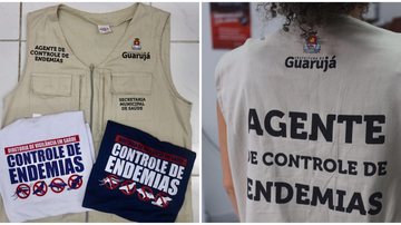 Contra a dengue e golpistas, uniforme de agentes são trocados em Guarujá Dengue em Guarujá - Divulgação PMG