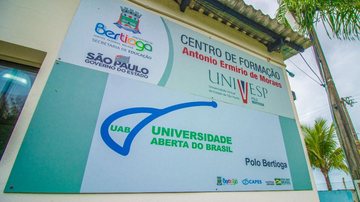 Inscrições devem acontecer até o final do semestre Universidade Virtual do Estado de São Paulo - Univesp Fachada da Univesp Bertioga - Divulgação