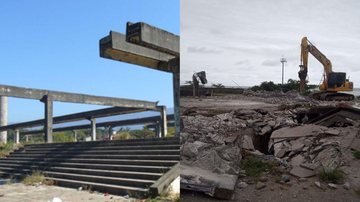 Ruinas do terminal turístico dos anos 80 é demolido em Bertioga Bertioga - Imagem: História de Bertioga