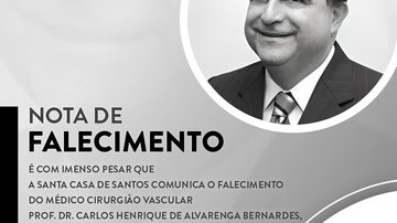 Dr. Carlos Henrique Alvarenga Bernardes foi enterrado em Santos (SP) Luto Homem sorrindo para a foto com traje social (foto em preto e branco) - Reprodução