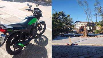 Moto foi roubada no Centro de São Vicente Roubo de moto em São Vicente - Divulgação Polícia Civil / Reprodução
