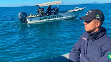 Marinha do Brasil, GBMar e Polícia Ambiental seguem nas buscas Buscas pescadores Ubatuba - Divulgação PM Ambiental