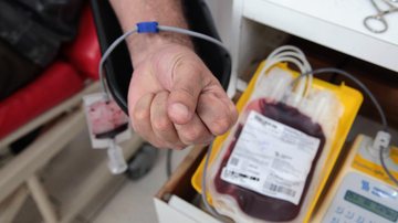 Segundo Ministério da Saúde, 1,6% da população brasileira doa sangue regularmente, número abaixo do recomendado  Pessoa doando sangue. - Por Isabela Carrari