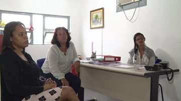 Elda Cardoso, Nildete Duarte e Viviara Maniçoba, voluntárias do NAM - JCN