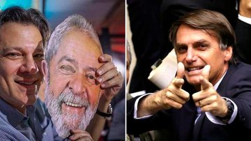 Fernando Haddad e Jair Bolsonaro - Divulgação